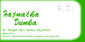 hajnalka dunka business card